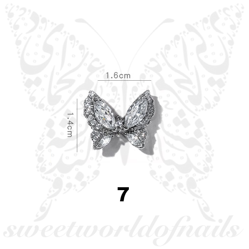 Movable Luxe 3D Butterfly Nail Art Charm Decoration