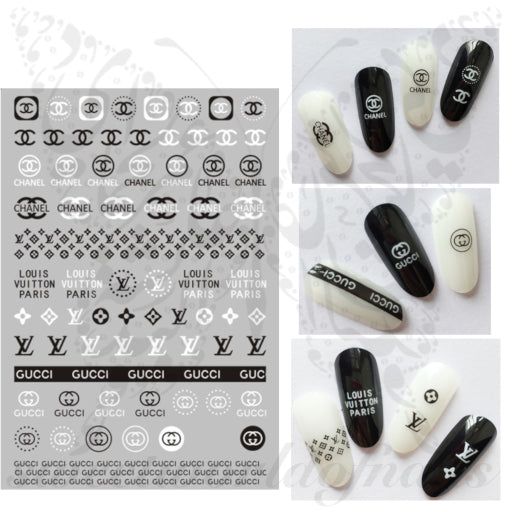 stickers for nails art design louis vuitton