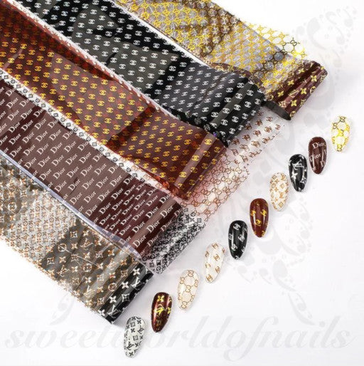 10 Colors LOUIS VUITTON Nail Foils