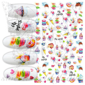Sweets ice cream Nail Art Stickers