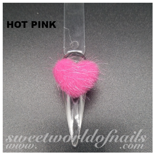 Pom Pom Fluffy Magnetic Heart Charms 3D Nail Art 