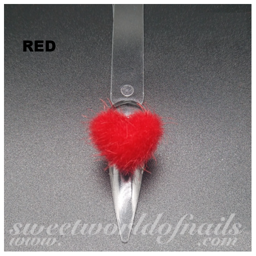 Pom Pom Fluffy Magnetic Heart Charms 3D Nail Art 