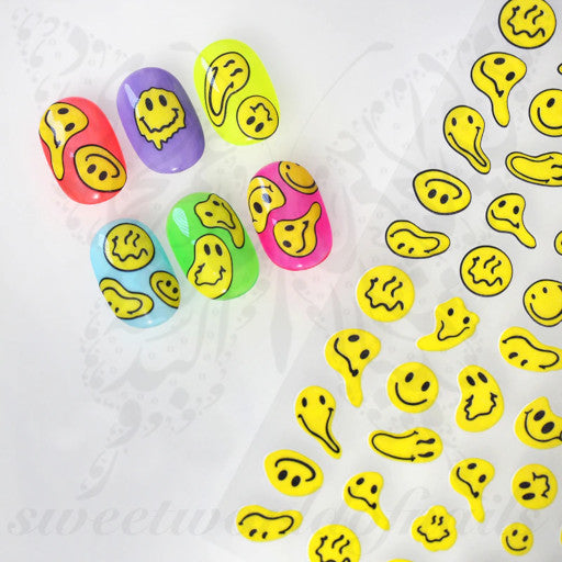 Smiley Face Nail Art Stickers – Pretty Fab Nails