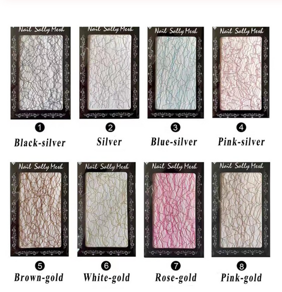Metallic Mesh Nail Art 3D Decoration 