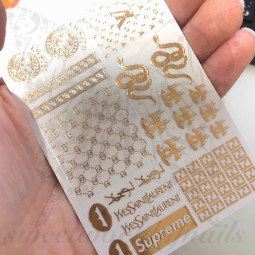 Gold Supreme Nail Stickers
