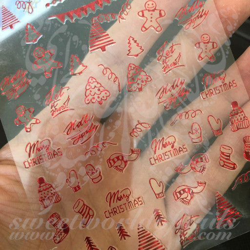 Metallic Christmas Nail Stickers
