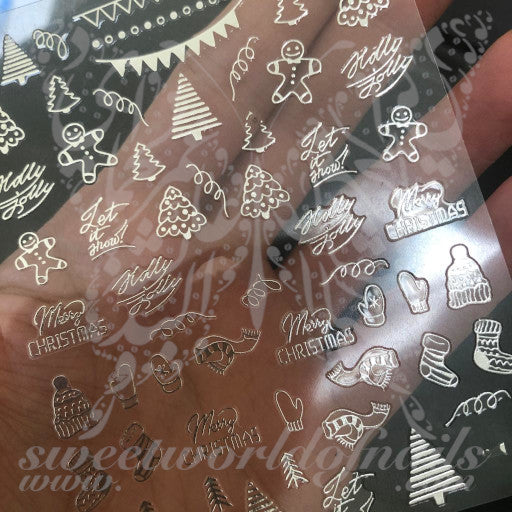 Metallic Christmas Nail Stickers