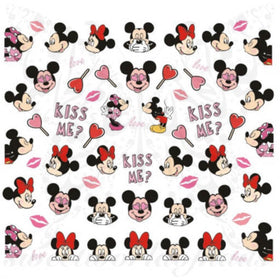 Mickey Minnie Kisses Nail Art Nail Water Decals