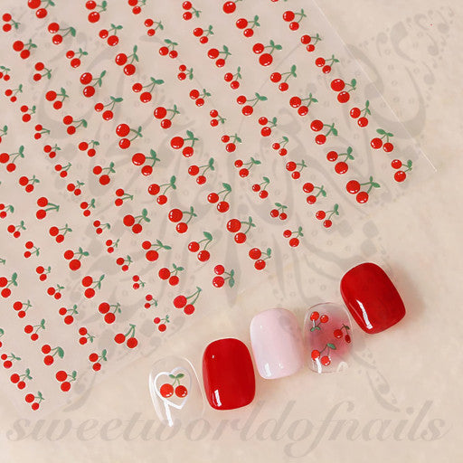 Mini Cherries Nail Art Stickers