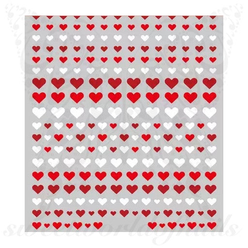 Red Mini Heart Stickers