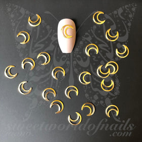 Moon Nails Gold Thin Metallic Nail Charms
