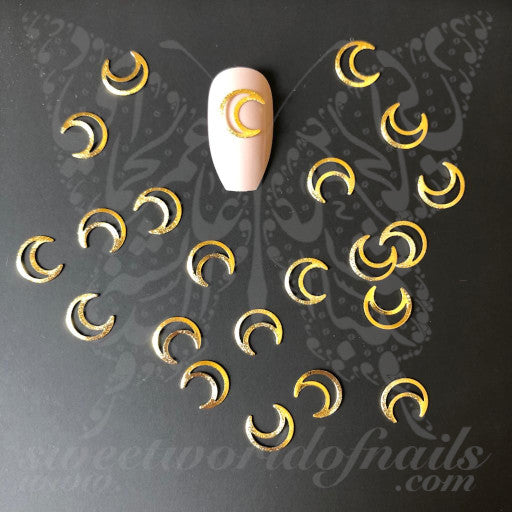 Moon Nails Gold Thin Metallic Nail Charms