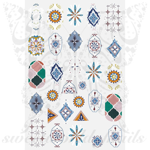 Moroccan style Nail Art Stickers