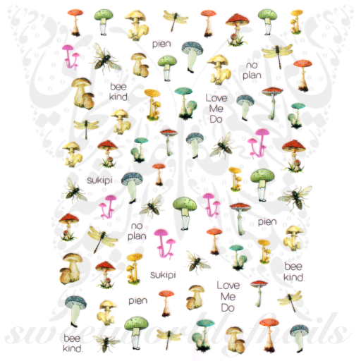 Mushroom Nail Art Stickers