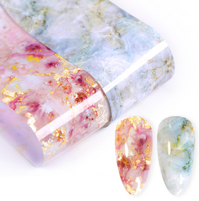 Pink Green Gold Marble Nail Foil Paper Nail Art