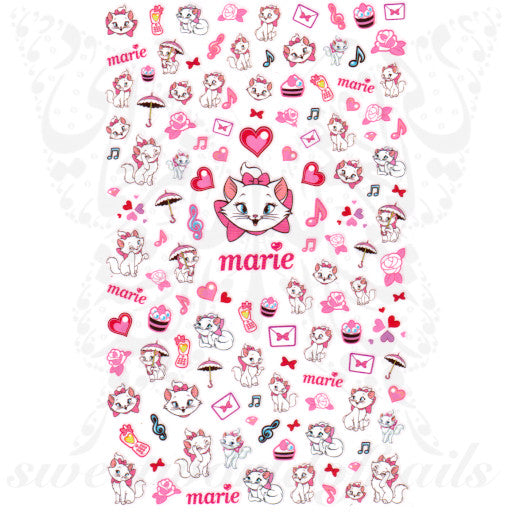 Marie the Cat Nail Art Stickers