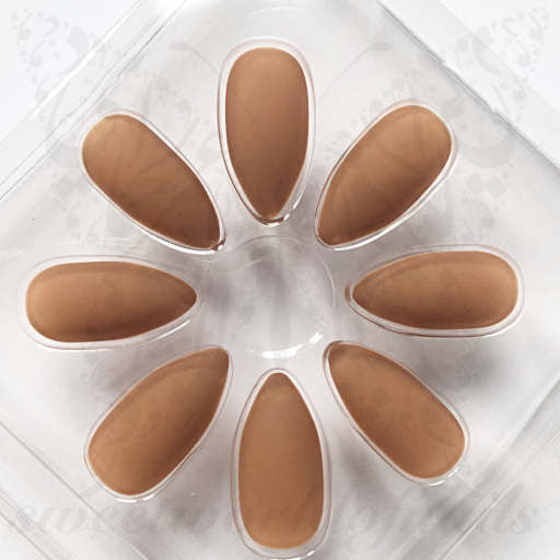 Nude Matte Pointed Falsies Fake Nails / 24 Nails