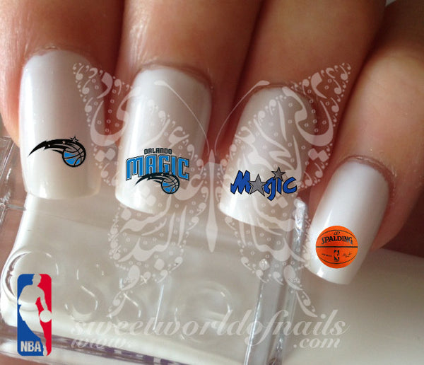 Orlando magic NBA Basketball Nail Art Water Decals