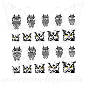 Owl Nail Art Nail Water Decals