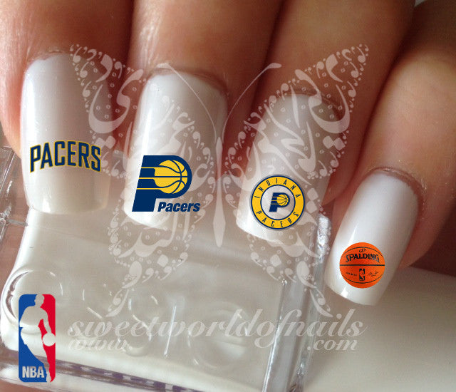 Indiana Pacers NBA Basketball Nail Art Water Decals Nail Transfers Wraps