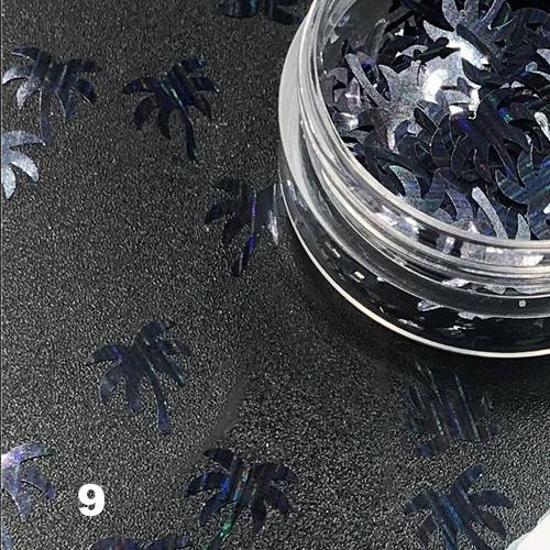 Palm Tree Nail Art Glitter Confetti Nail Decoration