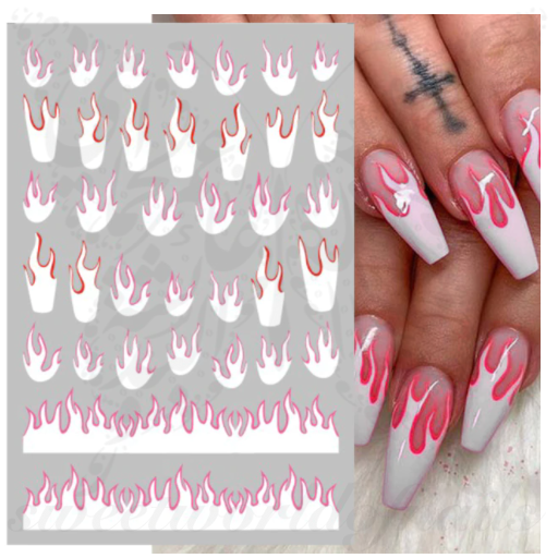 Minkissy Cute Stickers Nail Art Stickers 3D Self- Adhesive Nail Decal –  EveryMarket