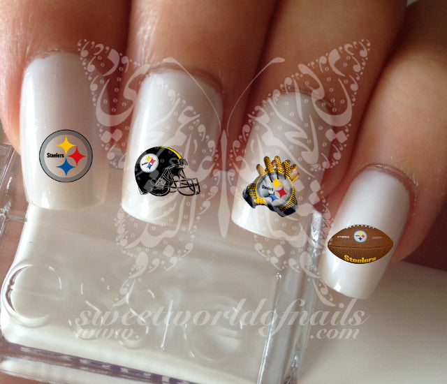Pittsburgh Steelers Football Nail Art Water Decals