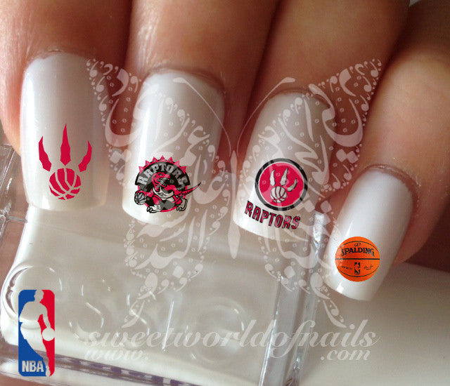 Toronto Raptors NBA Basketball Nail Art Water Decals Nail Transfers Wraps