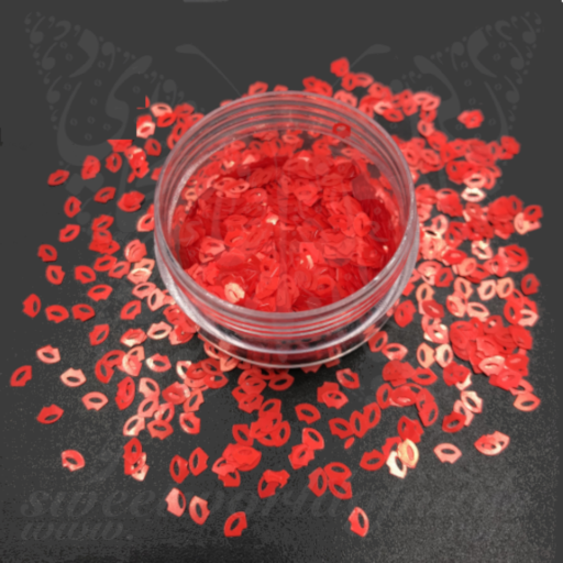 Red Lips Glitter Confetti