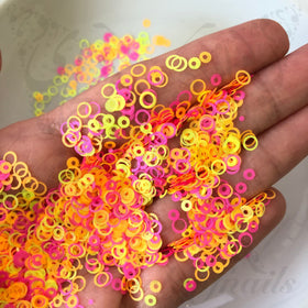 Neon Round Confetti Nail Glitter