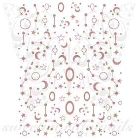 Rose Gold Moon Star Nail Stickers
