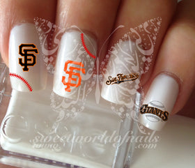 San Francisco Giants Baseball Nail Art Water Decals 