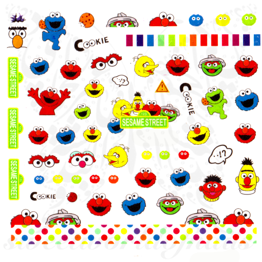 Sesame Street Nail Art Nail Water Decals Water Slides