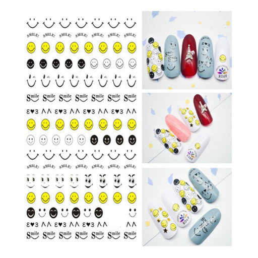 Happy Face Nail Art Nail Stickers