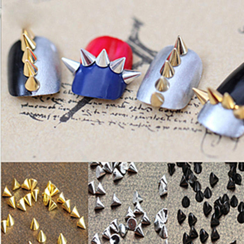 Spike Punk Metal Code Studs Nail Art