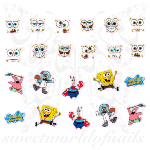 SpongeBob SquarePants Nail Art Nail Water Decals Water Slides