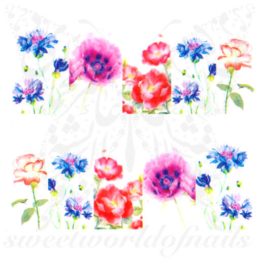 Spring Nail Art Flower Full Wraps