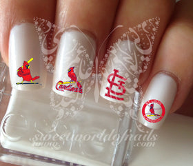 St Louis Cardinals Baseball Nail Art Water Decals