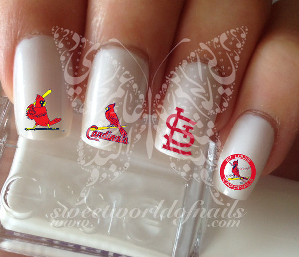 St Louis Cardinals Baseball Nail Art Water Decals