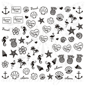 Summer Nail Art Nail Water Decals