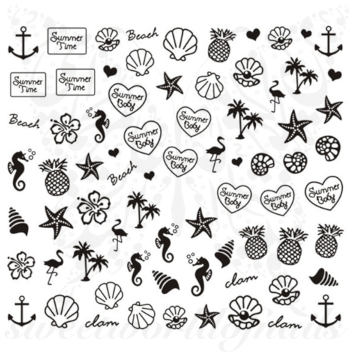 Summer Nail Art Nail Water Decals