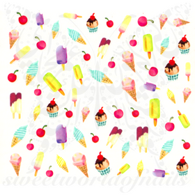 Ice cream Nail Art Nail Water Decals