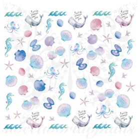 Summer Nail Art Shells Whale Nail Water Decals