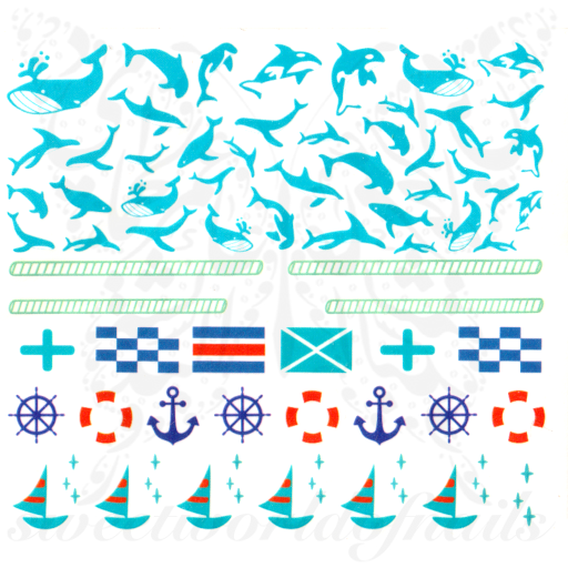Summer Nails Whale Nail Water Decals