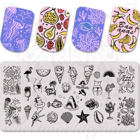 Sea Summer Nail Art Stamping Plate 