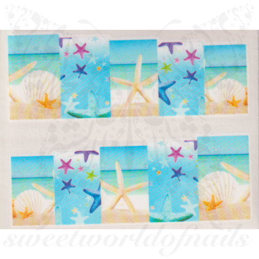 Summer Starfish Full Nail Wraps
