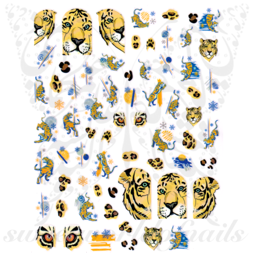 Tiger Nail Art Nail Stickers