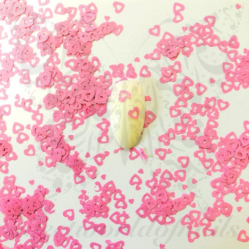 Valentine's Day Nail Art Pink Mini Heart Decoration