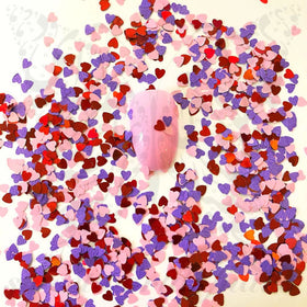 Valentine's Day Nail Art Heart glitter