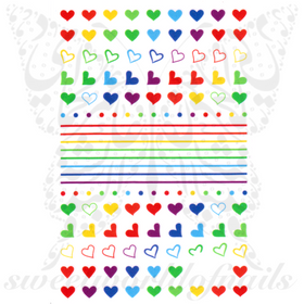 Valentine's Day Nail Art Colorful Heart Nail Stickers